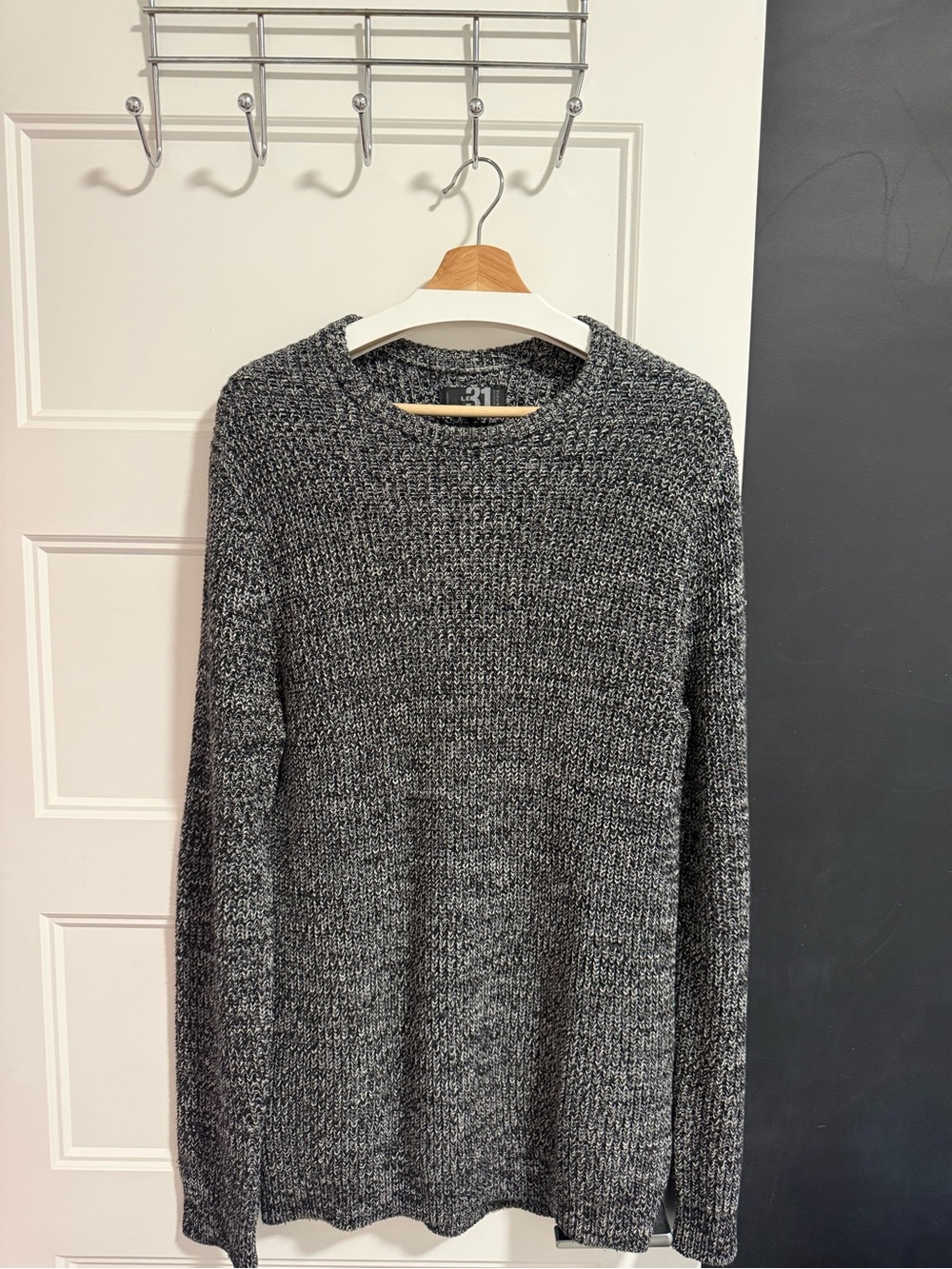 Le 31 by Simons Men’s Marled Knit Crewneck Sweater – Size M